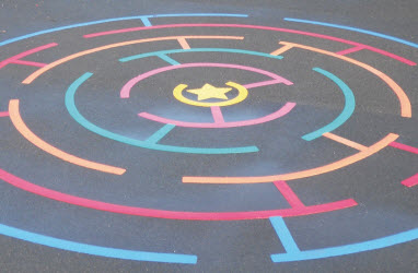 Playground markings as part of school grounds maintenance contract
